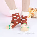 Women Lounge Slipper Socks With Sherpa Lining